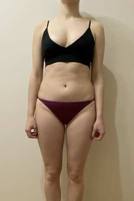 Sylwetka Justyny przed treningiem 